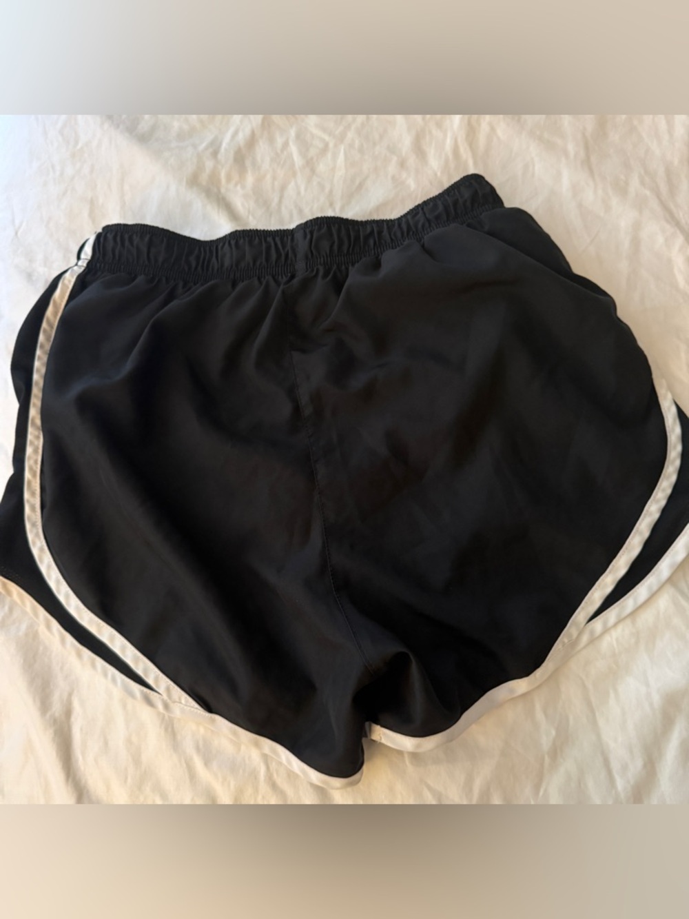Nike Black Women's Athletic Shorts with White Piping